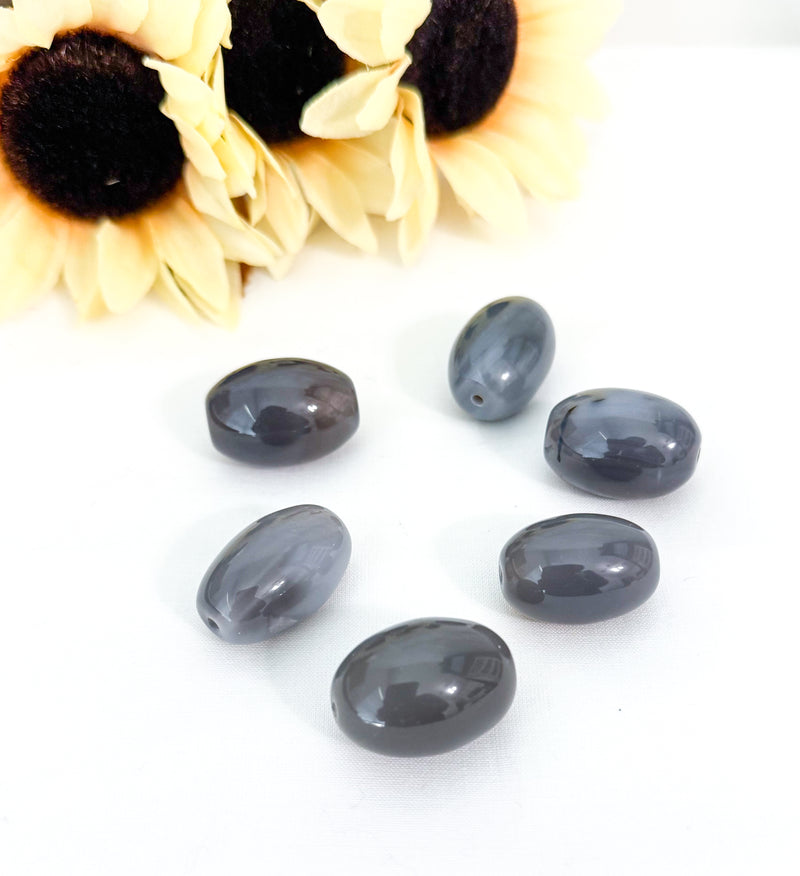 19x30mm Agate Gemstone Focal Beads | Smooth Agate Barrel Beads | DIY Jewelry Designs | 1 Piece