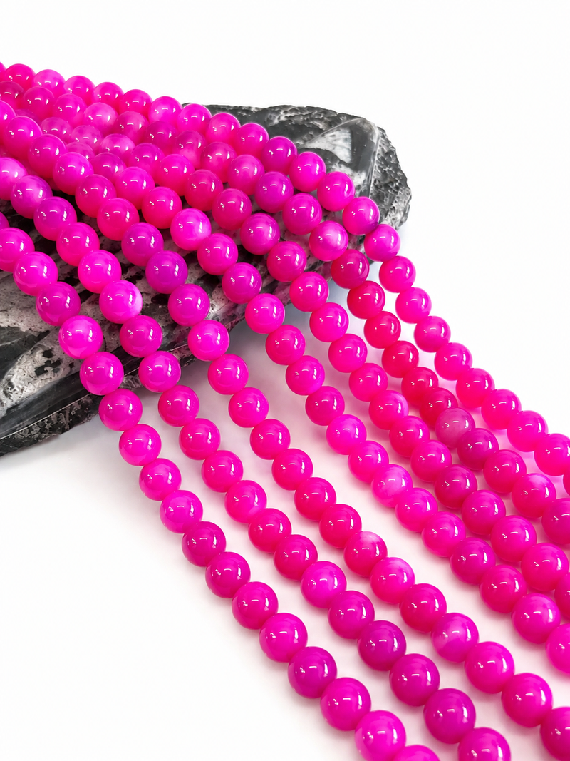 12mm Smooth Mixed Pink Agate Gemstone Beads | DIY Jewelry Designs |15.5” Strand