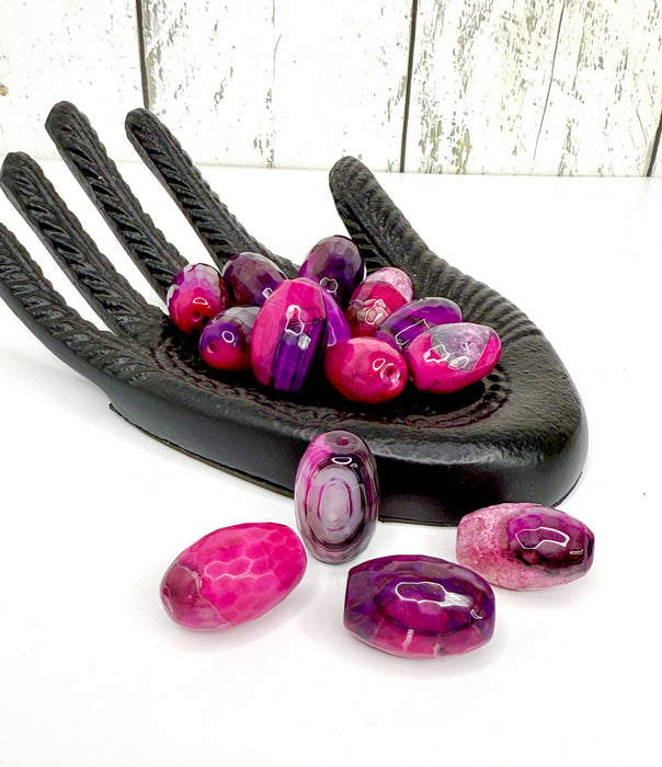 20x28mm Oval Agate Beads – Polished Agate Gemstone Statement Beads (Sold by the Piece)