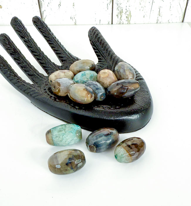 20x28mm Oval Agate Beads – Polished Agate Gemstone Statement Beads (Sold by the Piece)