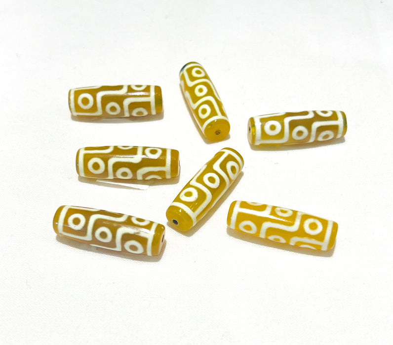 30mm Tibetan Agate Focal Beads |