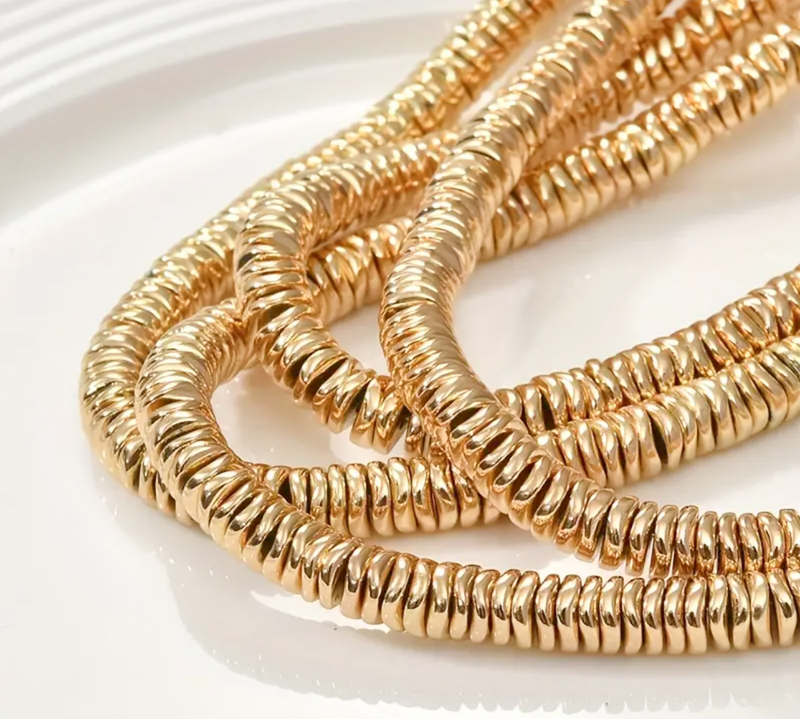 1x4mm Wavy Hematite Spacer Beads | Wavy Hematite | DIY Jewelry Designs