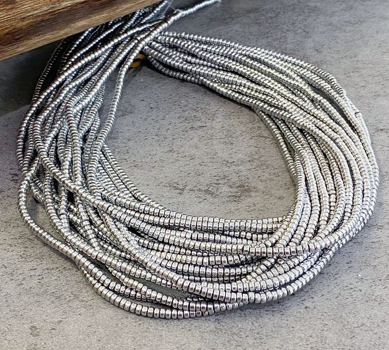 2x3mm Smooth Hematite Rondelles | Hematite Beads | Healing Properties | DIY Jewelry Designs