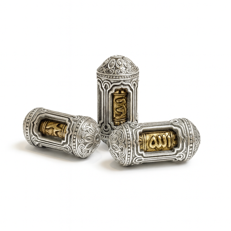 Gold & Silver Etched Metal Beads – Tibetan-Style Spacer Beads for Jewelry Making (Set of 5) - 8 Styles to Choose From