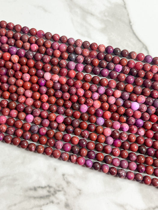 8mm Smooth Sugilite Gemstone Beads| Berry Color Sugilite | Healing Properties | DIY Jewelry Designs | 50 pcs