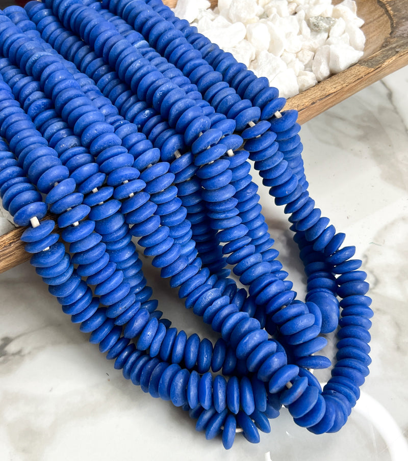 14mm Ashanti Glass Saucer Beads | 120 Pcs - African Spacer Beads | Fair Trade Beads | African Beads | DIY Jewelry Designs