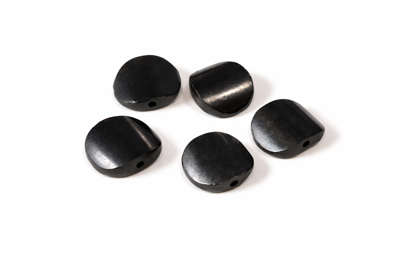 African Batik Bone Beads | Flat Hand-Carved Beads | Assorted Colors & Patterns | 20mm+ | 5-Pieces or By the Strand