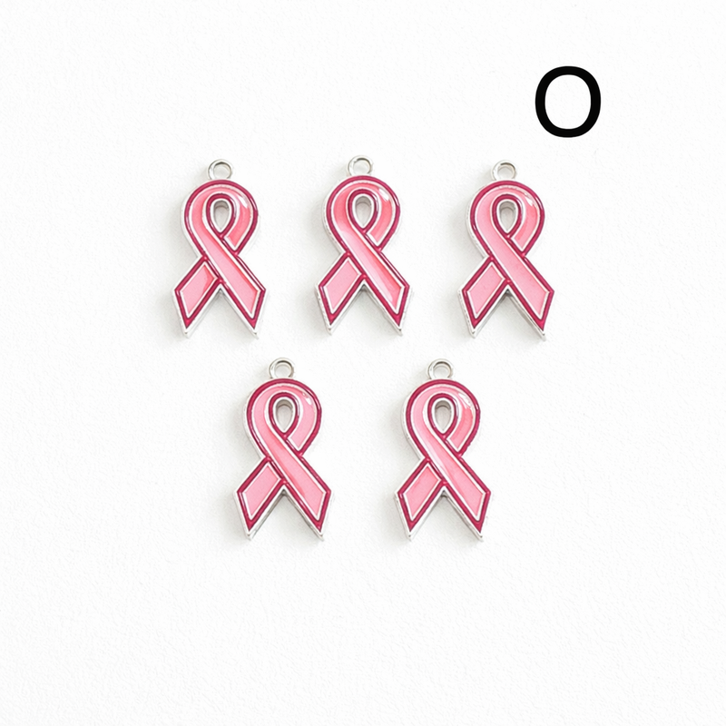 Breast Cancer Awareness Charms | Pink Ribbon, Hope & Butterfly Charms | 19 Styles | Jewelry Making Supplies | 5 Pieces