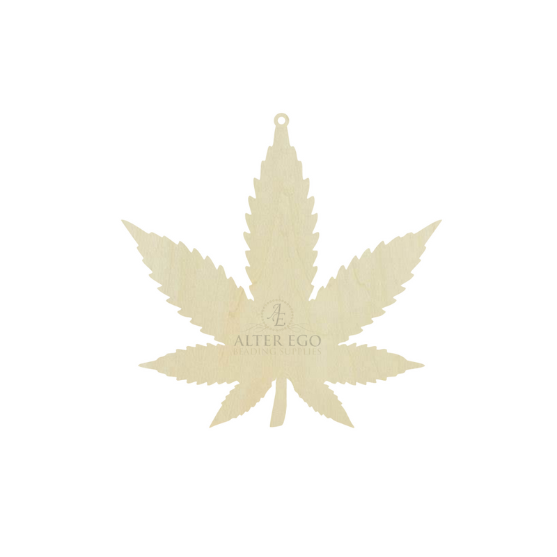 Cannabis Leaf Wood Blanks | 1 pair or 5 pair | BULK | With or without holes | Unfinished Wood Laser Cutout | Dangle Earring Jewelry Blanks Shape