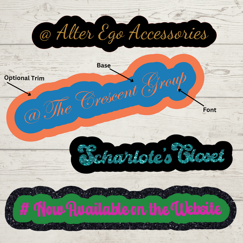 Acrylic Social Media Sign | Business Watermark | @ Sign | Social Media Tag | 3D Logo | Custom Acrylic Name Plate