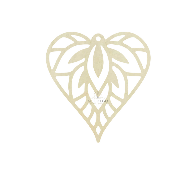 Heart Petals Wood Blanks | 1 pair or 5 pair | BULK | With or without holes | Unfinished Wood Laser Cutout | Dangle Earring Jewelry Blanks Shape