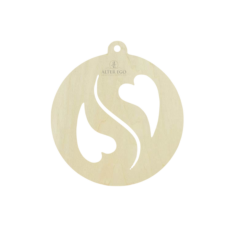 Ying & Yang Hearts Wood Blanks | 1 pair or 5 pair | BULK | With or without holes | Unfinished Wood Laser Cutout | Dangle Earring Jewelry Blanks Shape