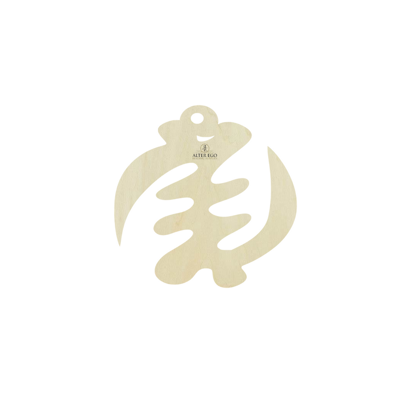 Gye-Nyame Wood Blanks | 1 pair or 5 pair | BULK | With or without holes | Unfinished Wood Laser Cutout | Dangle Earring Jewelry Blanks Shape