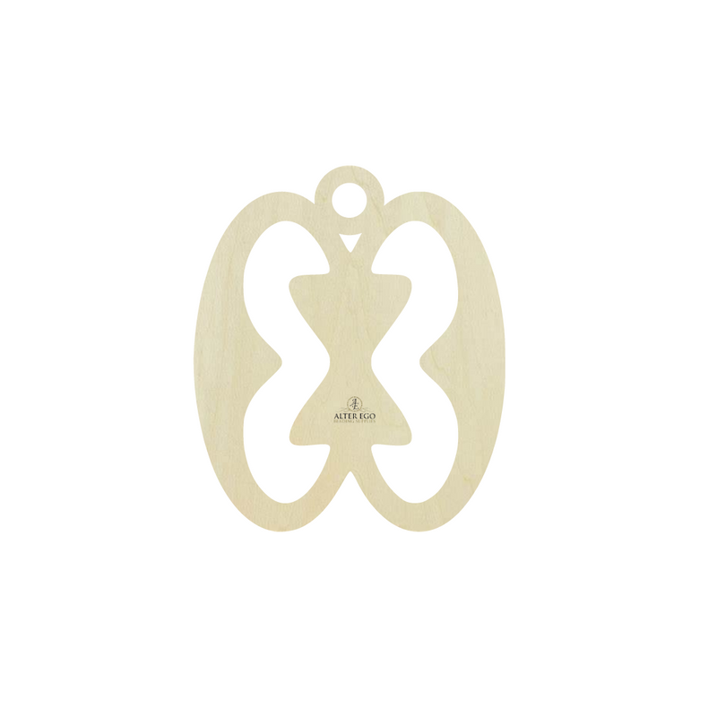 Nkonsonkonson (1) Wood Blanks | 1 pair or 5 pair | BULK | With or without holes | Unfinished Wood Laser Cutout | Dangle Earring Jewelry Blanks Shape