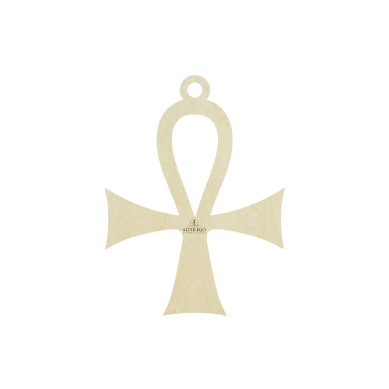 Ankh Wood Blanks | 1 pair or 5 pair | BULK | With or without holes | Unfinished Wood Laser Cutout | Dangle Earring Jewelry Blanks Shape