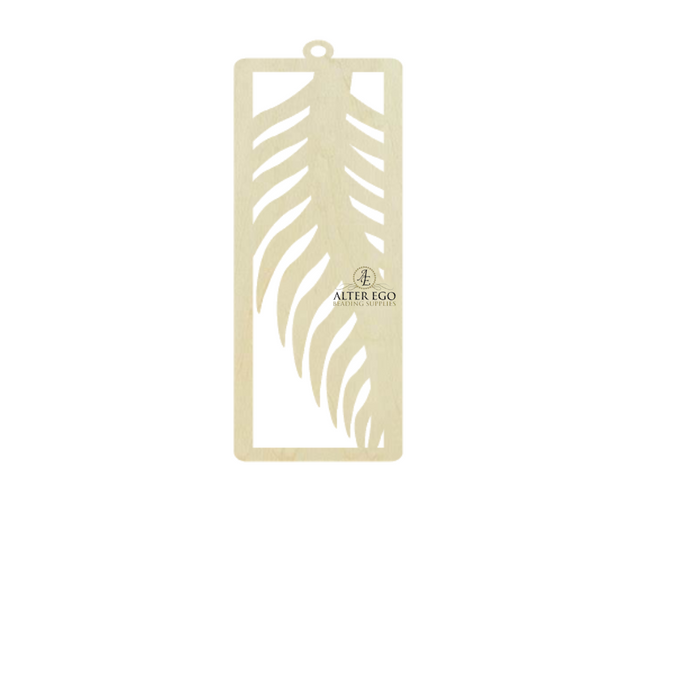 Rectangular Leaf Pattern Wood Blanks | 1 pair or 5 pair | BULK | With or without holes | Unfinished Wood Laser Cutout | Dangle Earring Jewelry Blanks Shape