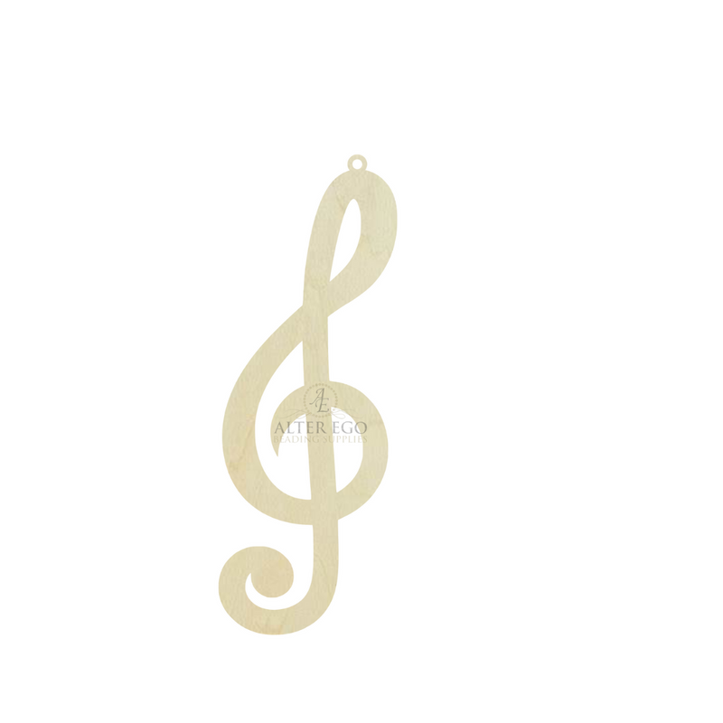Treble Clef Music Note| 1 pair or 5 pair | BULK | With or without holes | Unfinished Wood Laser Cutout | Dangle Earring Jewelry Blanks Shape