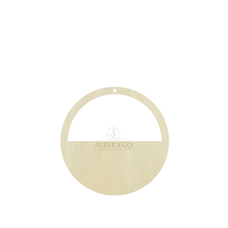 Half Circle within a Circle Wood Earring Blanks | 1 pair or 5 pair | BULK | With or without holes | Unfinished Wood Laser Cutout | Dangle Earring Jewelry Blanks Shape