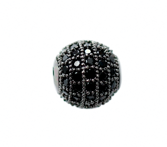 10mm Micro Pave’ Bead | Crystals Micro Pave’ Bead | Cubic Zirconia Bead | DIY Jewelry Making | One Piece