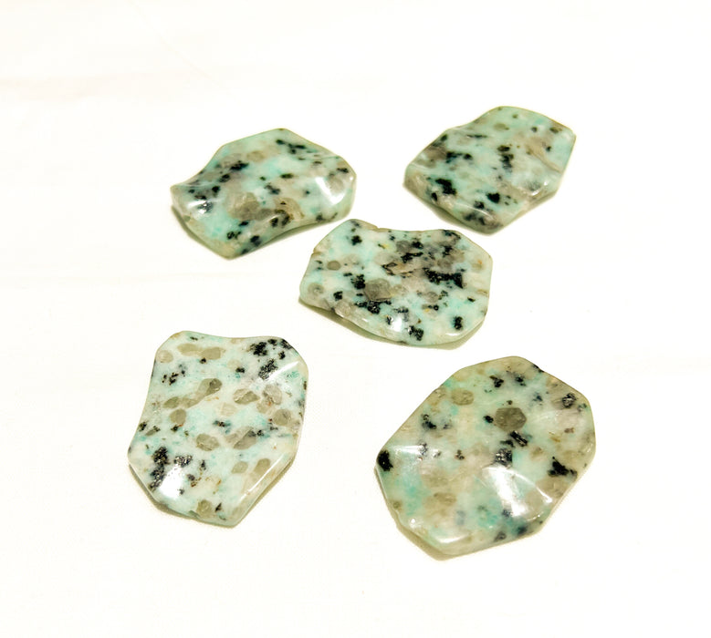 7x40mm Wavy Kiwi Jasper Focal Gemstone Beads | Jasper Centerpiece Beads | Kiwi Jasper | DIY Jewelry Designs