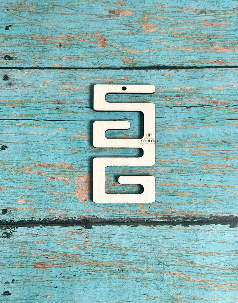 Double Geometric Shape Wooden Blanks | 1 pair or 5 pair | BULK | With or without holes | Unfinished Wood Laser Cutout | Dangle Earring Jewelry Blanks Shape