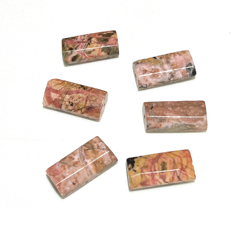 8x30mm Pink Rhodonite Focal Beads | Rhodonite | Chakra Bead | DIY Jewelry Designs