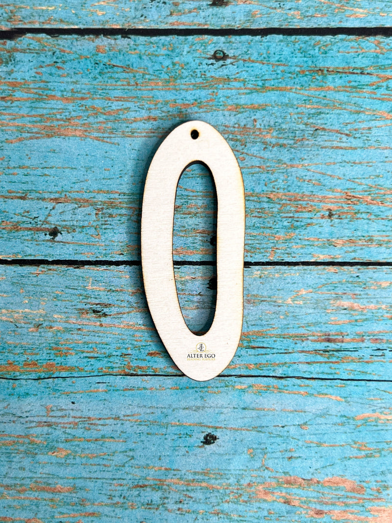 Hollow Irregular Wood Ovals | 1 pair or 5 pair | BULK | With or without holes | Unfinished Wood Laser Cutout | Dangle Earring Jewelry Blanks Shape