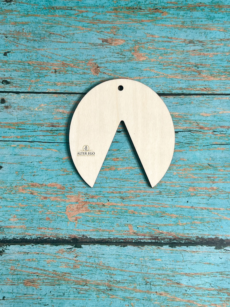 Partial Circle Wood Circles | 1 pair or 5 pair | BULK | With or without holes | Unfinished Wood Laser Cutout | Dangle Earring Jewelry Blanks Shape