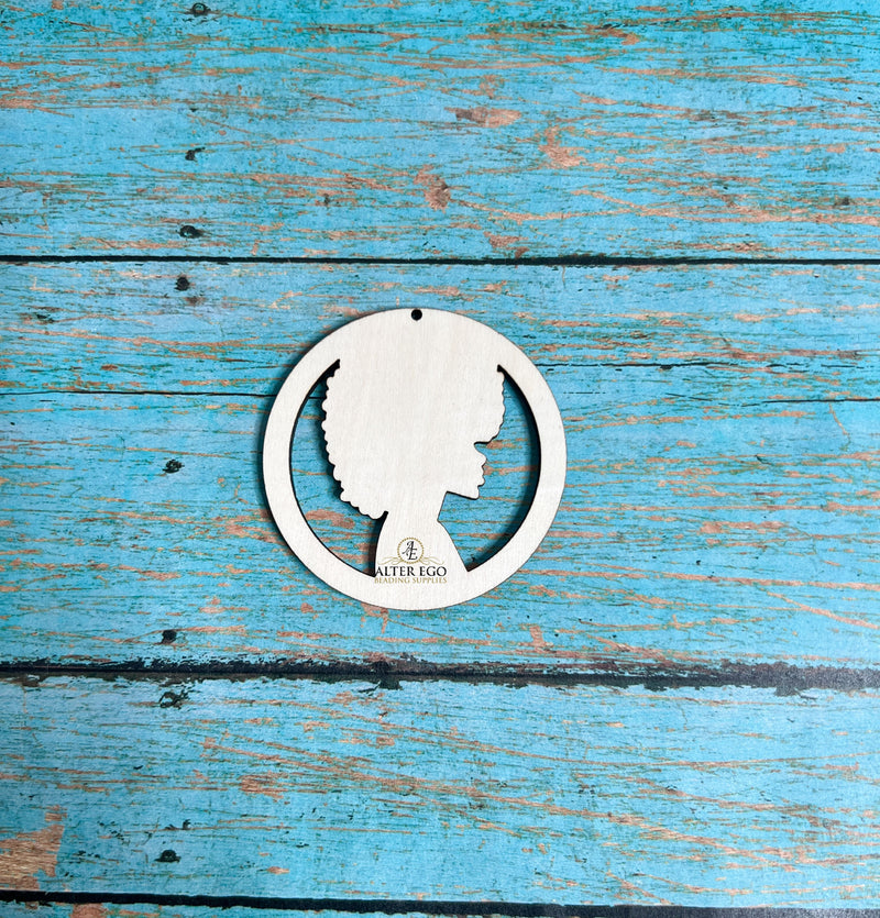 Natural Lady Circles Wood Earring Blanks | 1 pair or 5 pair | BULK | With or without holes | Unfinished Wood Laser Cutout | Dangle Earring Jewelry Blanks Shape