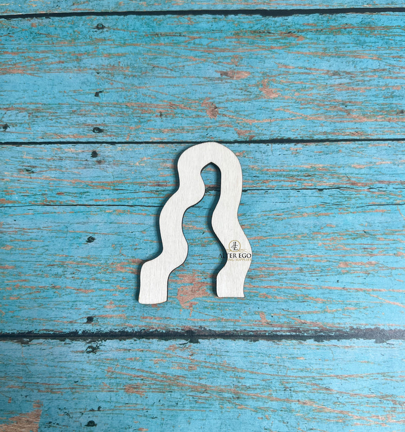 Wiggly Wood Blanks | 1 pair or 5 pair | BULK | With or without holes | Unfinished Wood Laser Cutout | Dangle Earring Jewelry Blanks Shape