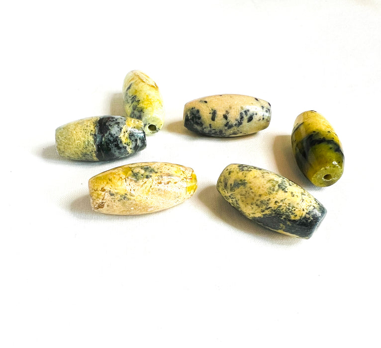 28mm Yellow Turquoise Focal Bead | Yellow Turquoise Gemstone Beads | DIY Jewelry Making