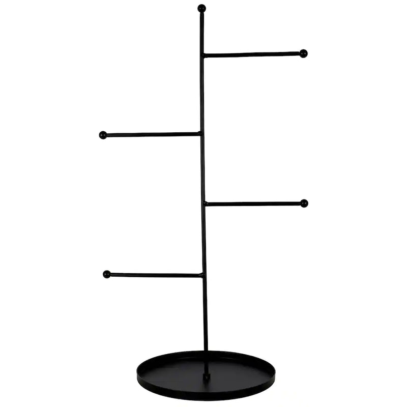 Black 4 Rung Jewelry Display Stand