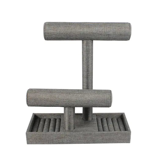 Dark Gray Fabric Bracelet Bar Stand