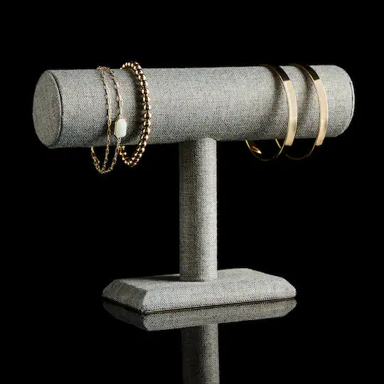 Dark Gray Fabric Bracelet Bar Stand