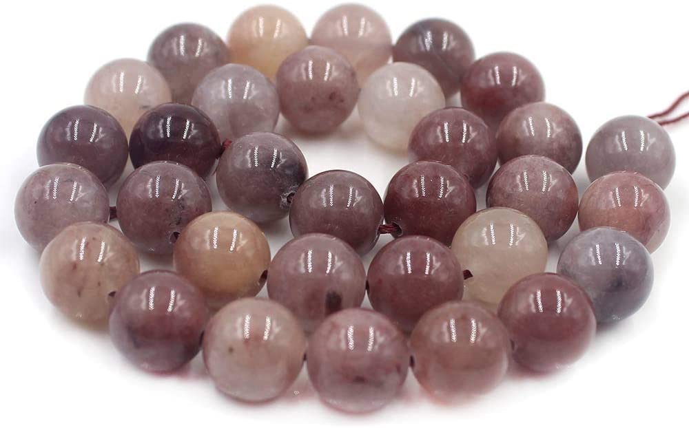 10mm Smooth Purple Berry Quartz Gemstone Beads| Berry Quartz | Healing Gemstone Beads | 15" Strand 36 Beads per Strand