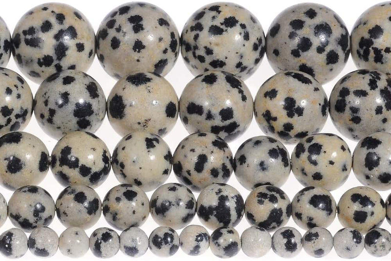 Natural Dalmatian Jasper Stone Gemstone Beads | Energy Healing Beads | DIY Jewelry | Bracelet and Necklace making | 15" Strand