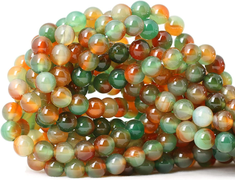 14mm Smooth Peacock Agate | Round Loose Beads for Jewelry Making | DIY Jewelry |15" Strand 28 Pieces