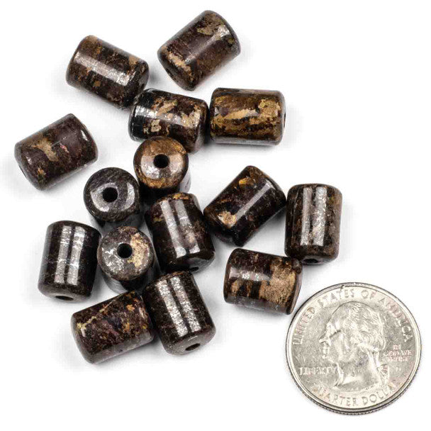 15x20mm Bronzite Barrel Beads |