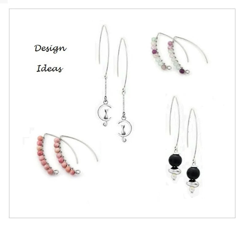 25x15.5mm Stainless Steel Marquise V Wire Earrings