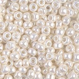Miyuki #6 Rocaille (Round) - Ceylon Ivory Pearl Seed Beads