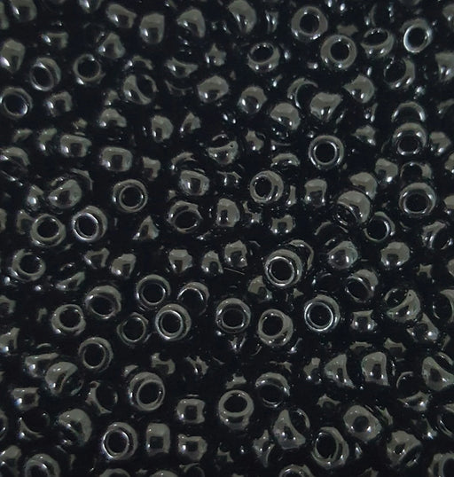 Miyuki #6 Rocaille (Round) - Opaque Black Seed Beads — Alter Ego