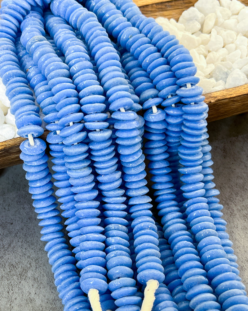 14mm Ashanti Glass Saucer Beads | 120 Pcs - African Spacer Beads | Fair Trade Beads | African Beads | DIY Jewelry Designs