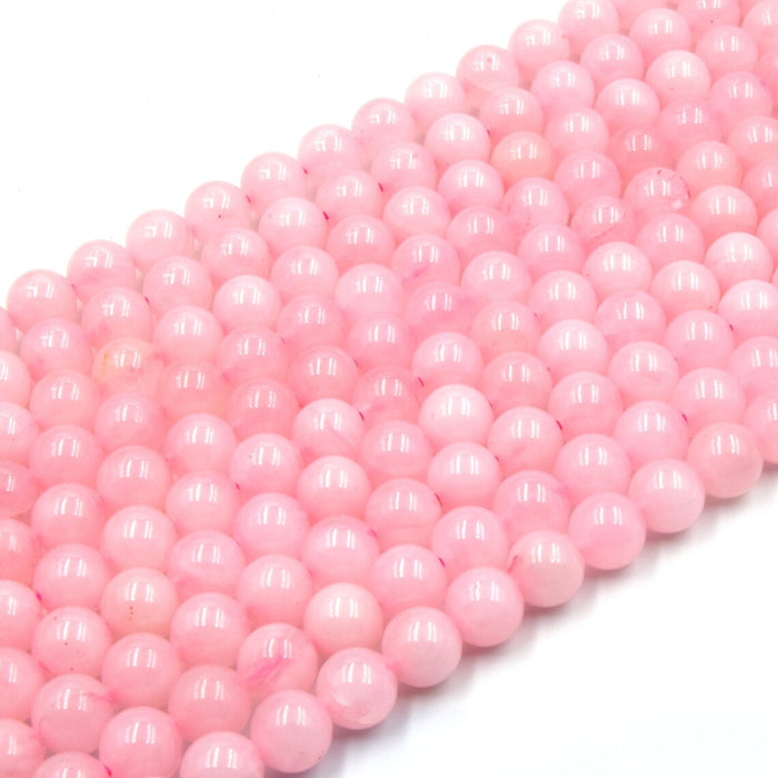 Natural Rose Quartz Beads | Smooth Round Gemstone Beads | For Jewelry Making |DIY Jewelry Designs