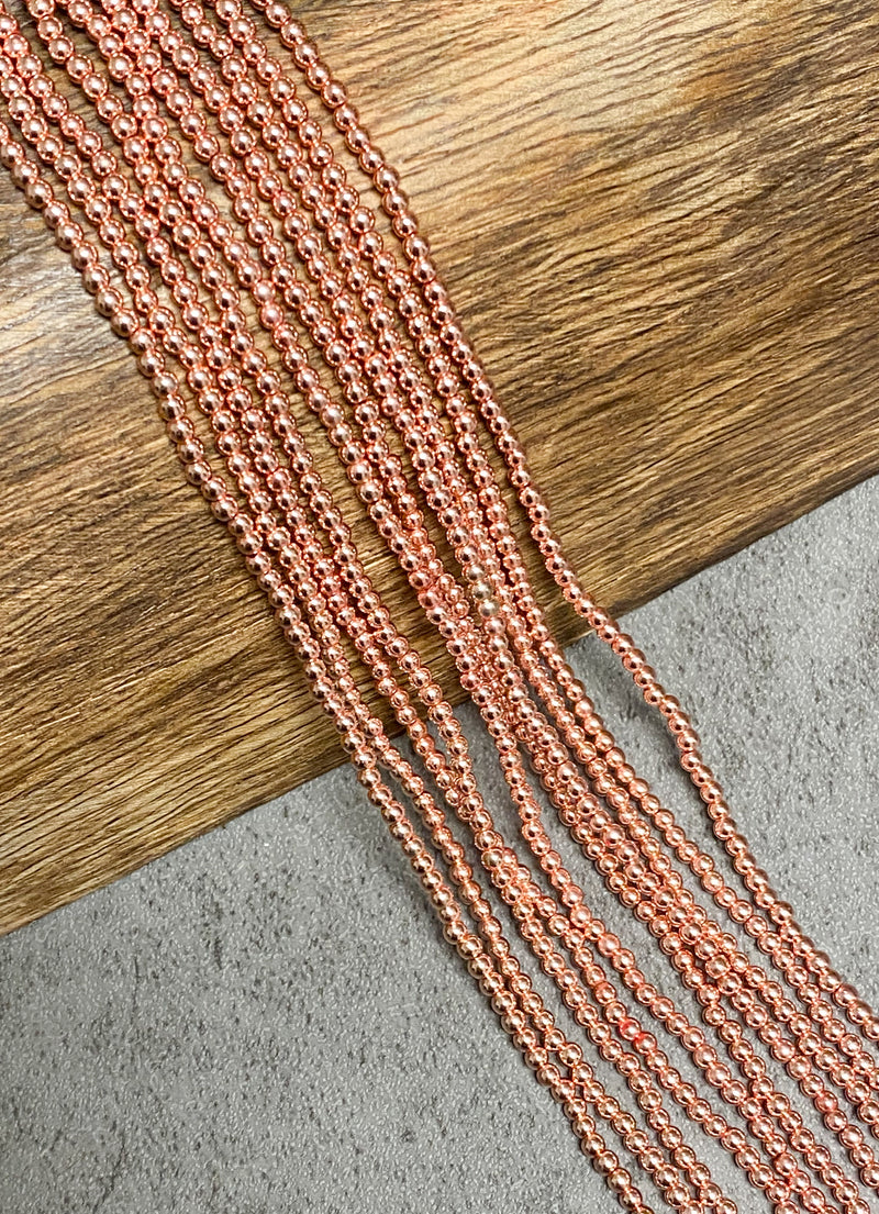 2mm Smooth Round Hematite Beads