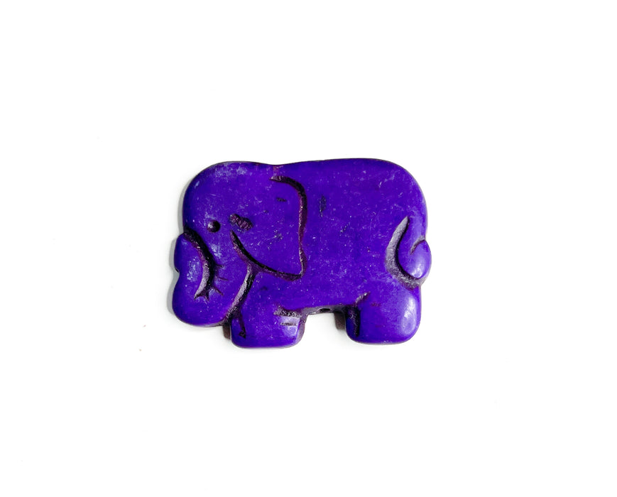 7x42mm Double Sided Magnesite Elephants Stone Beads with 1.5mm Hole | Magnesite Elephants | Jewelry Making | DIY Jewelry Making