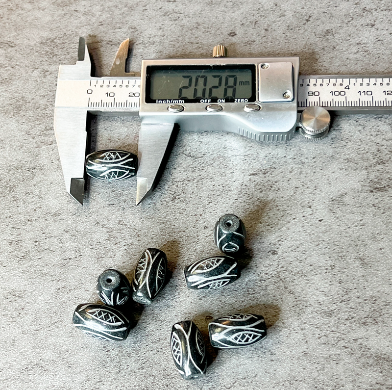 Carved Jade Barrel Beads | Natural Beads | Column Stone Beads | Tube Shape Jade Stone Engraved Beads | DIY Jewelry Making