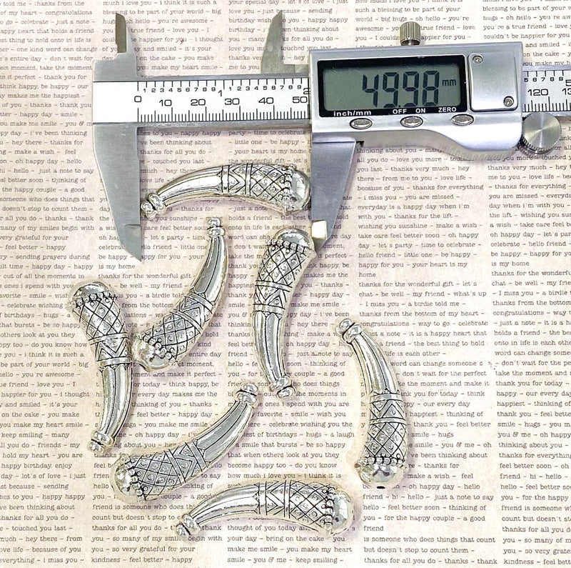 50mm Tibetan Style Silver Spacer Bars