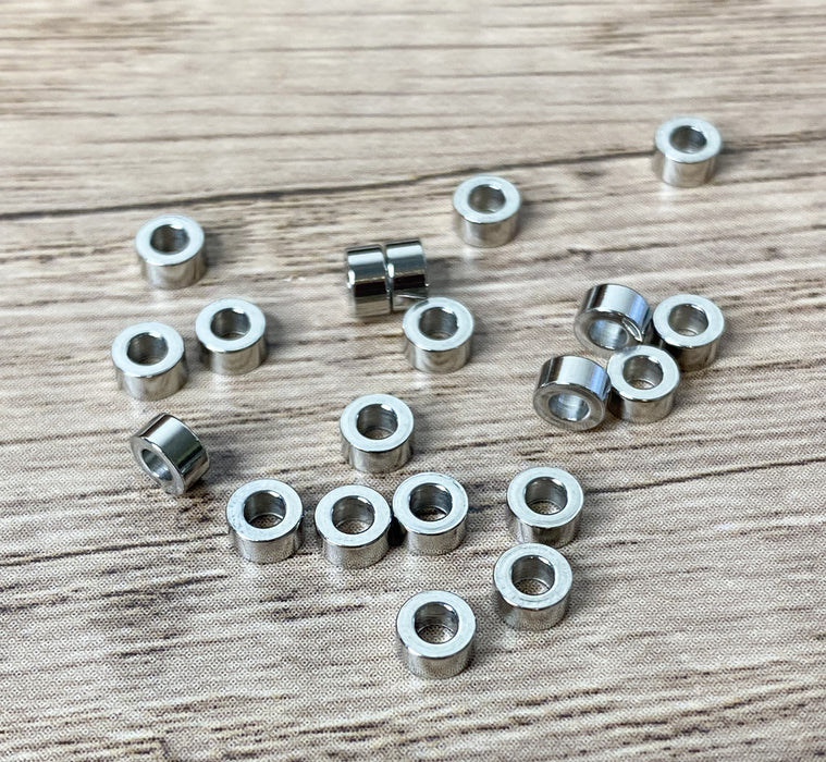 2x2mm Stainless Steel Tube Spacers Beads
