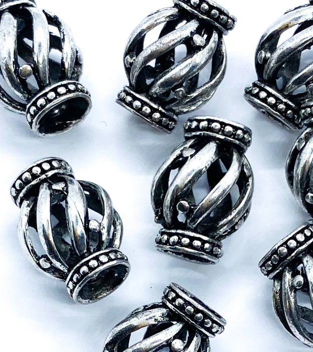 18.5mm Antique Silver Hollow Spacers