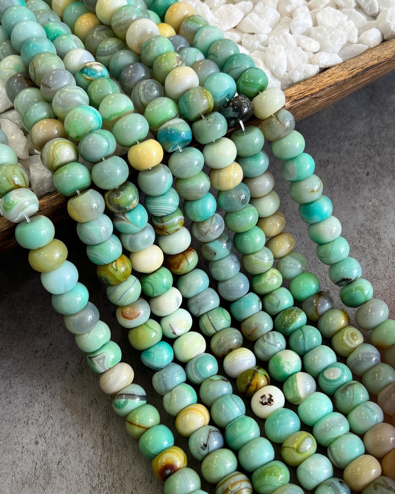 14mm Smooth Agate Rondelles